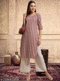 Blue crepe straight kurta for women with printed multicolor design, comfortable and breathable Indian ethnic wear