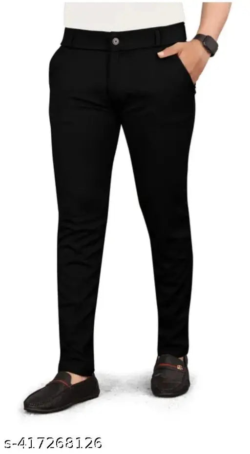 Comfortable mid rise black jeans for men