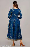 Women's blue anarkali kurti