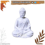 Polymarble PMR Buddha statue set, premium resin figurine (multi, 5.5-inch), handcrafted meditation idols on display stand