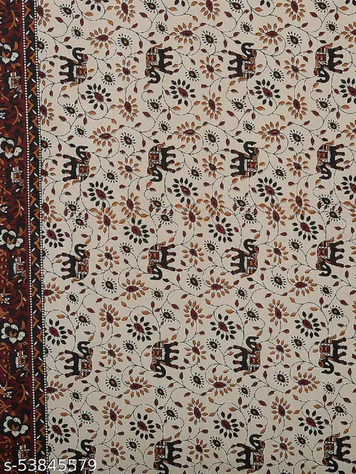 Maroon Hathi Cotton Flat Sheet, Jaipuri print, single multipack, traditionally printed by Shorya Textile