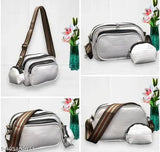 Women's trendy sling bag, black, zip closure