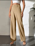 Beige trousers with a crop top