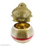 Multicolor, 6-inch brass Puri Craft Goddess Laxmi Devi Manak Mukha for Varalakshmi Pooja