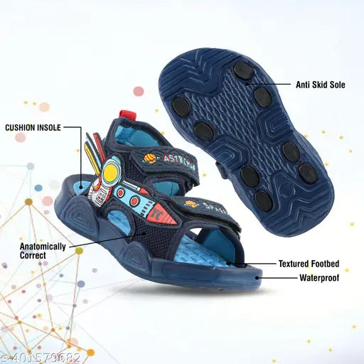 Children's Velcro sport sandals in blue, one pair