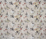 Elastic fitted double bedsheet in beige, featuring a soft glace cotton fabric with floral print and two king size pillow covers. High-quality, wrinkle-resistant, machine washable, and breathable, ideal for summer