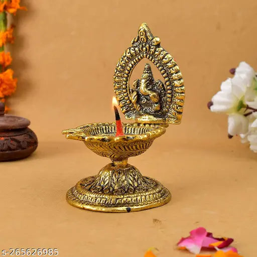A set of aluminum Ganesh candles with a height of 45 inches, ideal for home office and temple use