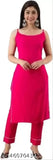 Rayon woman's kurti and palazzo set, sleeveless, solid color for Indian fashion in various sizes