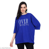 Oversized loose cotton t-shirt, cozy cotton blend fabric, printed design, ideal for diverse occasions