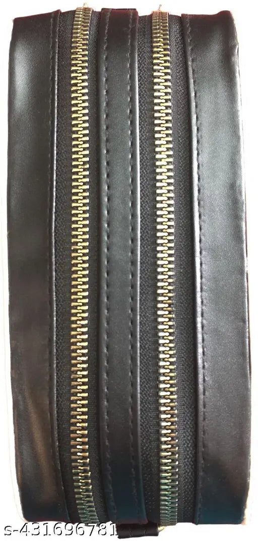 Fashionable leather clutch purse with adjustable crossbody strap