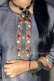Woolen embroidered straight kurta