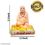 Marble Swami Samarth murti, 3-inch God Idol for car dashboard or study room