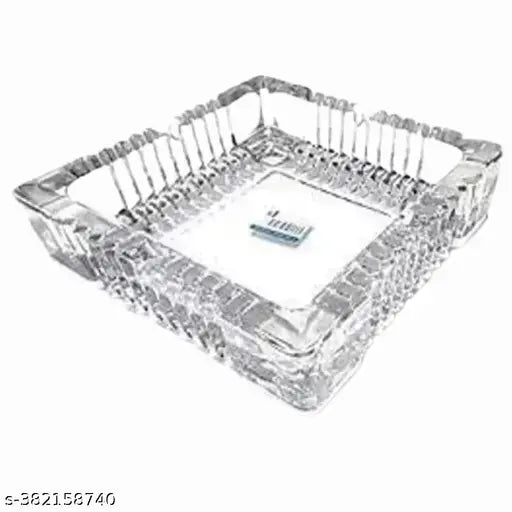 Transparent crystal tortoise round bowl, 4x4 inch set. Quality Indian-made crystal glassware for home decor or gifts
