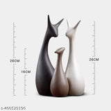 Ceramic swan pair showpiece for home decor, 7 cm L x 26 cm H x 6 cm B. Elegant handcrafted Indian artisan creation, ideal for living rooms, bedrooms, or gifts