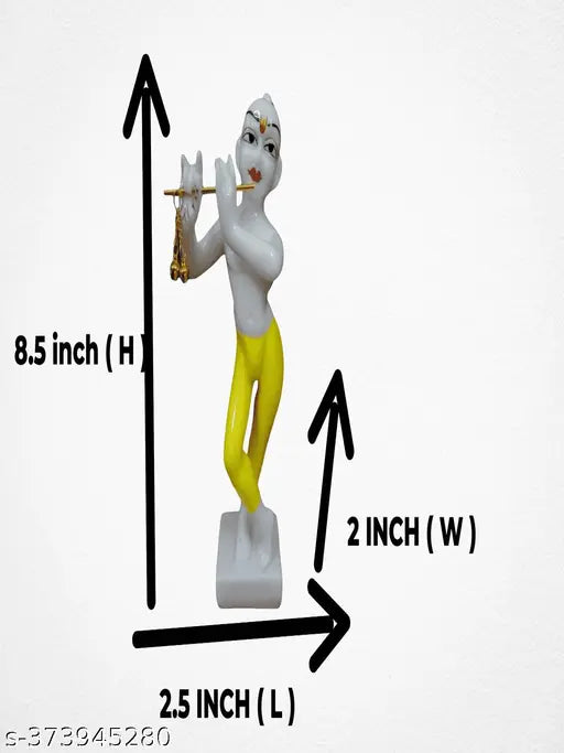 Multicolor marble dust Radha Krishna statue, 85 inch height for Pooja Room decor