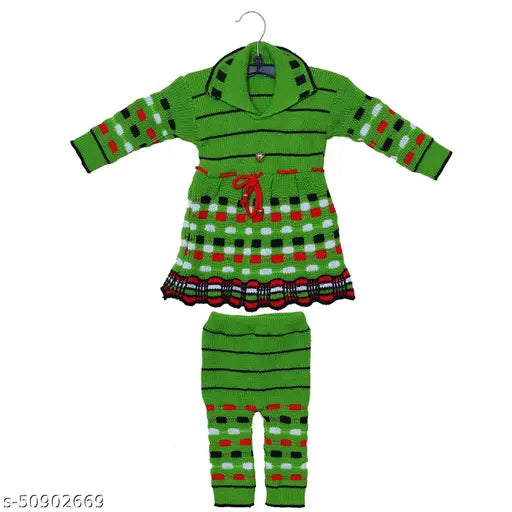 Wool self-design cutiepie sweater for newborn girls, high quality and easy to maintain