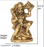 Brass Hanuman idol by Shri Balaji Sarkar, protective for good luck & prosperity
