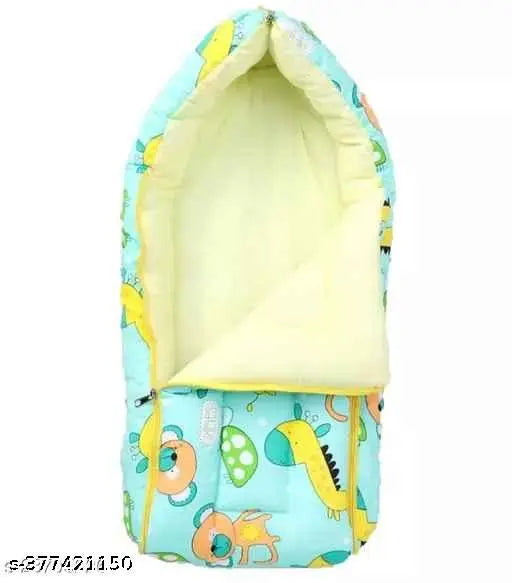 New born baby cotton 2-in-1 sleeping/carry bag for 0-3 Months, self-design net with long sleeves