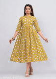 Sanganeri print women's kameez rayon short sleeves