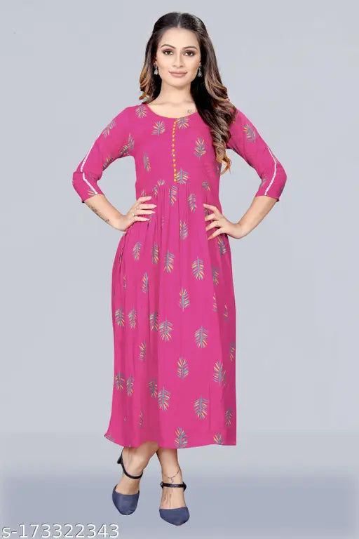 Floral print kameez with calf length, all sizes