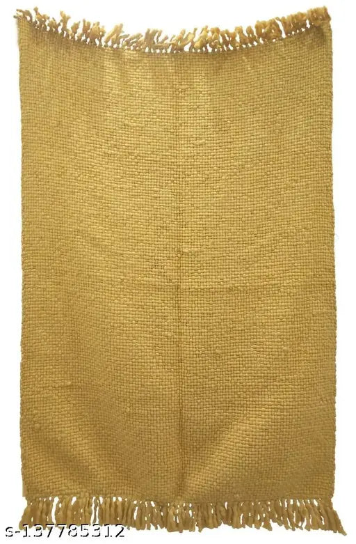 Golden woven throw