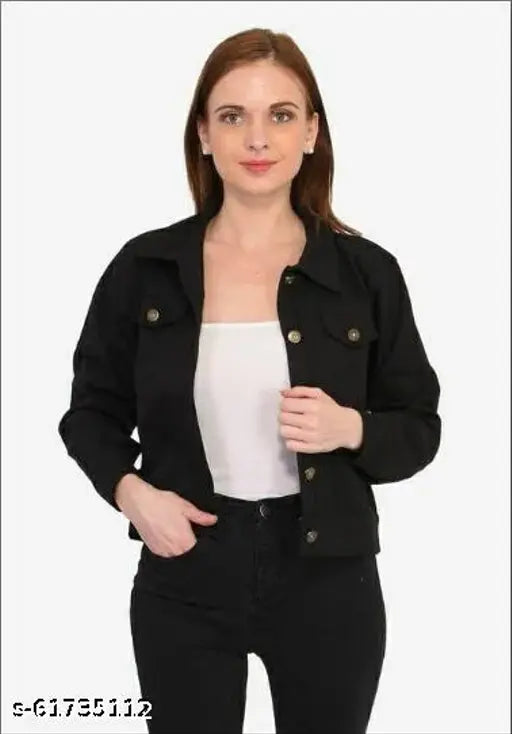 Cotton blend, fancy graceful jacket in solid color from Rama Apparels, ideal for casual looks
