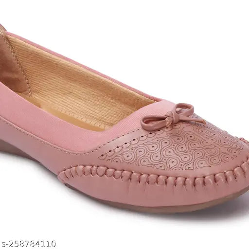 Synthetic leather VLANCO lasercut bellies, stylish & embellished women's/girls slip-on ballerinas for casual or office wear. Comfortable, flexible sole with good grip. Available in sizes: IND-4 to IND-9, made in India