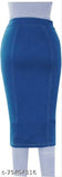 Solid denim women's skirt, Indian-made, size 32 (waist 32in, length 23in, hip 38in)