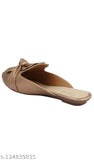 Leather slippers: lightweight, comfortable, trendy sandals with 2.5" heel for women's casual, work, travel, or party wear, featuring open back design and soft footbed
