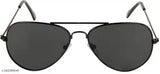 Metallic aviator sunglasses combo with polarized lenses, black Ediko cotton baseball cap, and analog belt watch for men and boys - stylish accessories set in self-design patterns