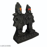 Resin Lord Shri Vitthal Rukmini idol statue, traditional Indian decor for pooja room, home temple, or car decor