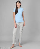 Blue cotton pyjamas with a print