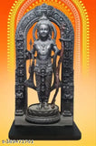 Black MDF wooden Ram Lalla Ayodhya Murti Cutout, Indian artisan-crafted 5" figurine of Hindu deity Ram