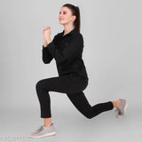 Polyester sports jacket for women, solid-patterned zipper jacket for gym, travel, running, and jogging. Pack of 1 with long sleeves. Available in sizes S, M, L, XL (Indian sizing)