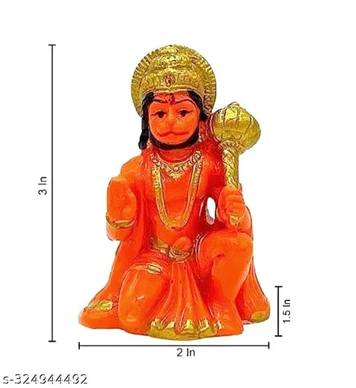 Hanuman Ji resin statue in blessing posture, temple car dashboard home decor