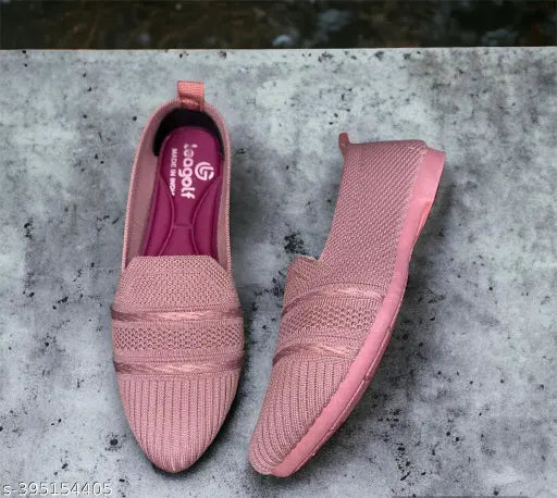 Pink Canvas Ballerinas by Zara2: Comfortable, Embellished Flat Shoes for Women & Girls, Great for Indian, Western, and Office Wear