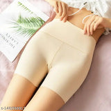 Invisible seam leggings for women and girls in beige, suitable for cycling, safety, shaping, free size with waist measurement range 26-32, 1 piece