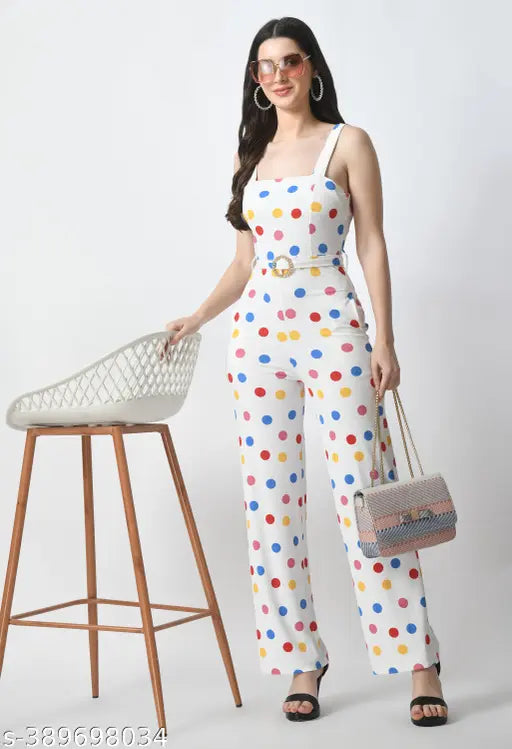 Polycotton striped jumpsuit, sleeveless design with printed pattern, RAYWARE women's clothing, Indian origin