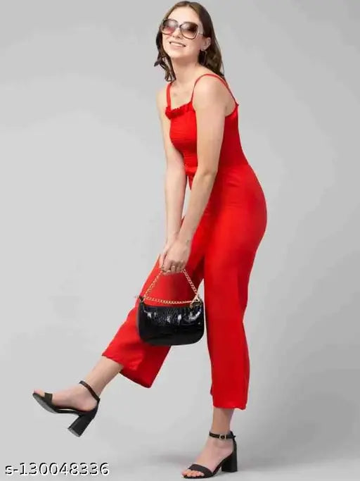 Solid sleeveless jumpsuit, new style from India, fashion-forward wardrobe essential