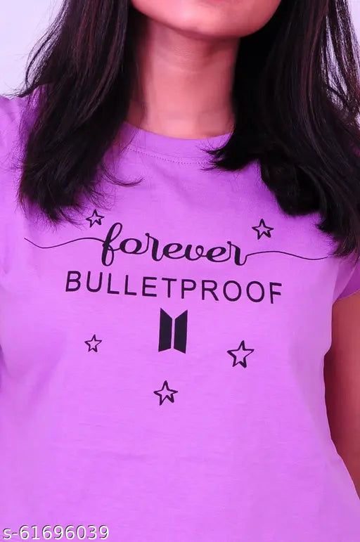 Yellow BTS crop t-shirt on model, high-quality cotton, Indian-made