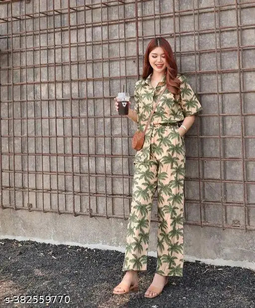 Designer women's printed viscose rayon shirt with palazzo (M-XXXL), colorful Indian print on display