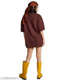 TROND Stylish Oversized Women's Half Sleeve Round Neck Printed T-Shirt | Plus Size Also Available