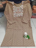 Woolen embroidered kurta in plus size