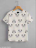 New Trendy Kalindri's Stylish Combo T-Shirt Collection: Round Neck Regular Wear Half Sleeves Strachable Digital Print T-Shirts & cartoon Prints T-Shirts for Ladies & Girls(Pack of 2)