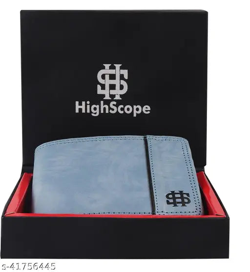 Faux leather casual wallet, 5 card slots, coin pocket, ID window. High quality stylish men's wallet from India