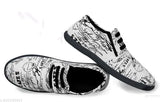 Boys casual black and white checkered shoes