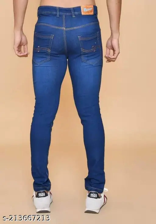 Dark blue denim skinny fit jeans for men by MARKVIEW - versatile style, durable quality, size 28/30/32