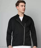 Black cotton zip jacket with lining, for boys