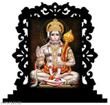 Multicolor acrylic Unique Hanuman Murti, divine spiritual gift item for home decor or office study table, 11.5cm x 10cm x 2.5cm