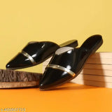 Patent leather women's bellies for walking & party wear - comfortable soft sole fashion sandal